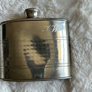 Vintage pewter hip flask